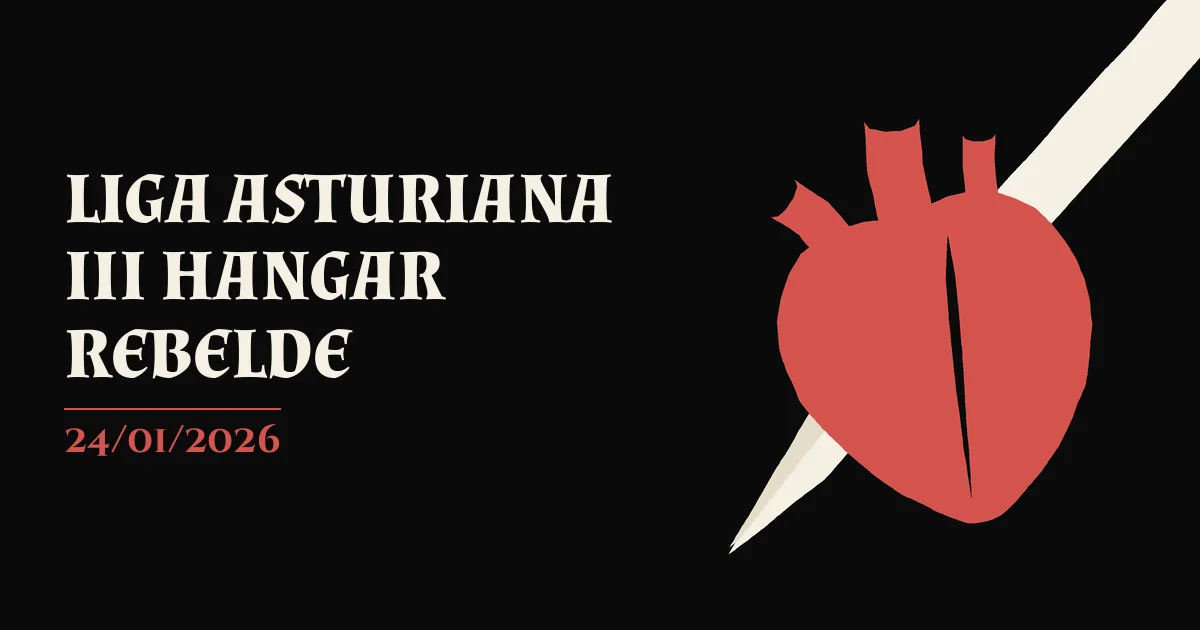 Cartel de LIGA ASTURIANA III HANGAR REBELDE