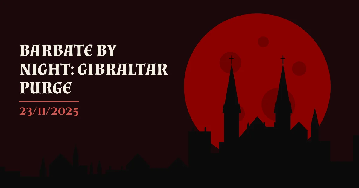 Cartel de BARBATE BY NIGHT: GIBRALTAR PURGE
