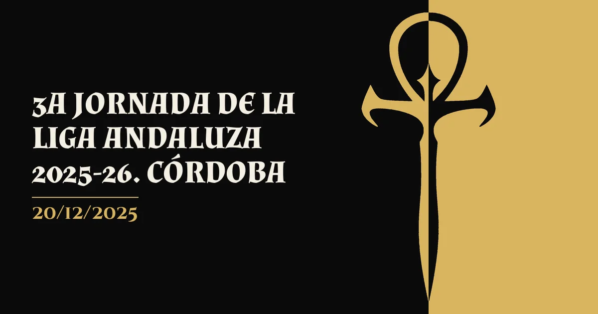 Cartel de 3A JORNADA DE LA LIGA ANDALUZA 2025-26. CÓRDOBA